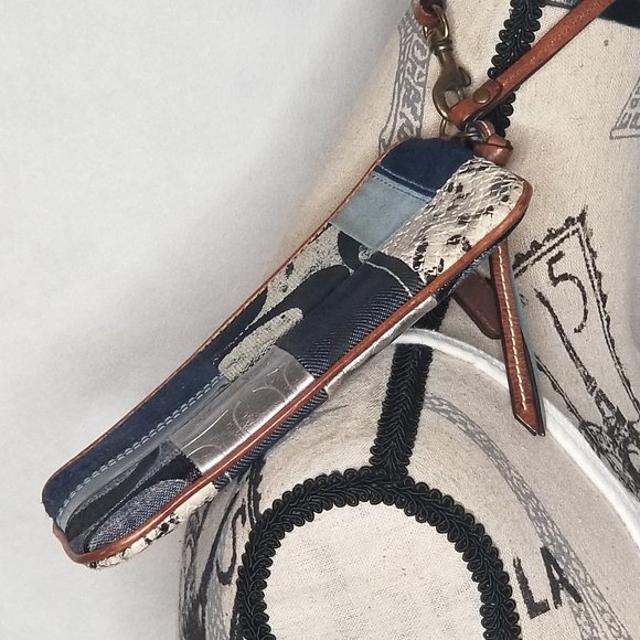 Coach Denim Patchwork Wristlet - Picture 3 of 8